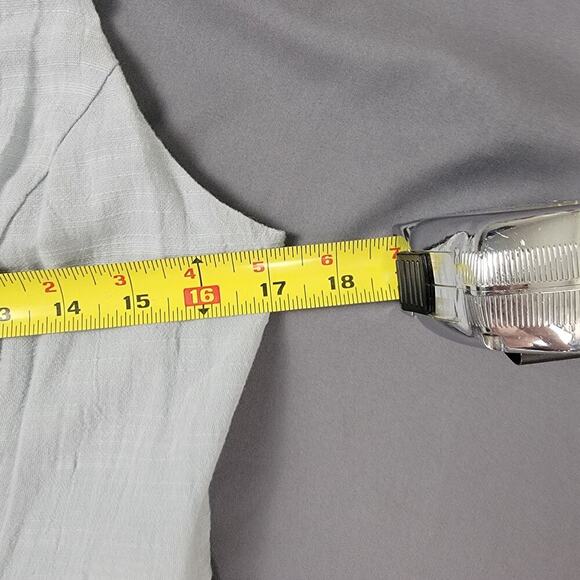 Lottie Moss Wrap Mini Dress M Light Blue Ruffle Hem Cottagecore - Picture 6 of 7